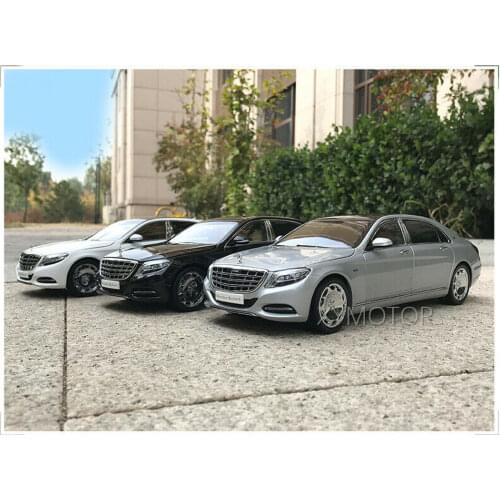 Almost Real AR 1/18 For Mercedes Maybach Benz S-Class S600 Diecast Model Car Black/White Gifts Collection Ornament Metal,Plastic
