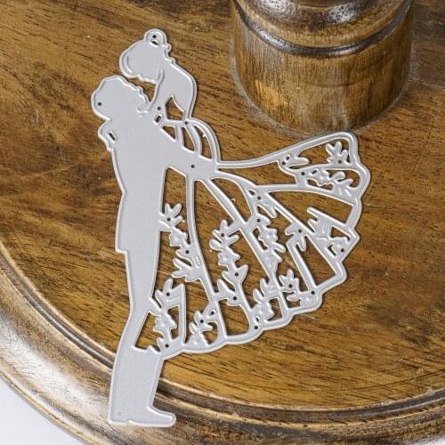 Metal Embossing Die Cut Wedding Couple Hugging Mold Cutting Dies DIY Scrapbook Paper Cutter Handmade Scrapbooking Craft Supplies