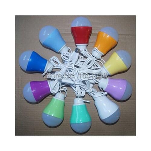 10pcs USB Interface Mobile led lamp light AC12V 5W Mobile LED Bulb Lamp Light Outdoor Lighting Tourist tent lights bulbs
