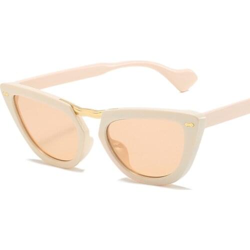 New womens fashion rice nail big frame cat eye sunglasses personality retro wave nose sunglasses women street driving glasses