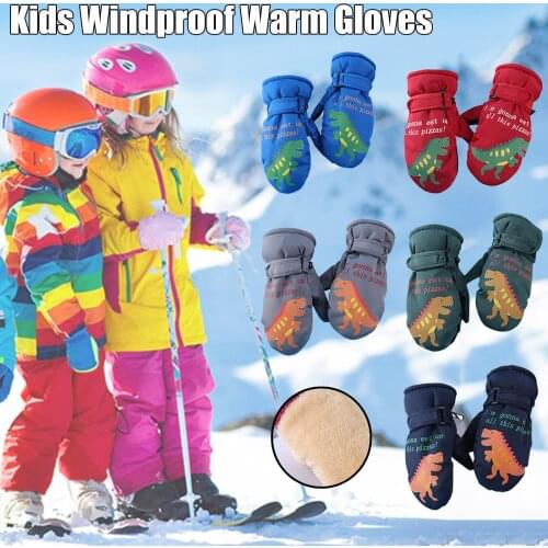 Winter Outdoor Kids Snow Skating Snowboarding Windproof Warm Ski Riding Gloves Waterproof Skiing Breathable Mittens