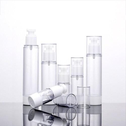 Plastic Bottle Transparent Spray Emulsion Bottle Travel Bottling Container Pump Bottle Airless Lotion Pump Vacuum Spray Bottle