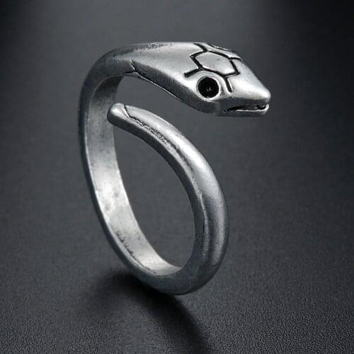 Lovely Snake Ring Rock Punk Adjustable Finger Gothic Rings for Men Women Simple Fine Jewelry Girl Gift