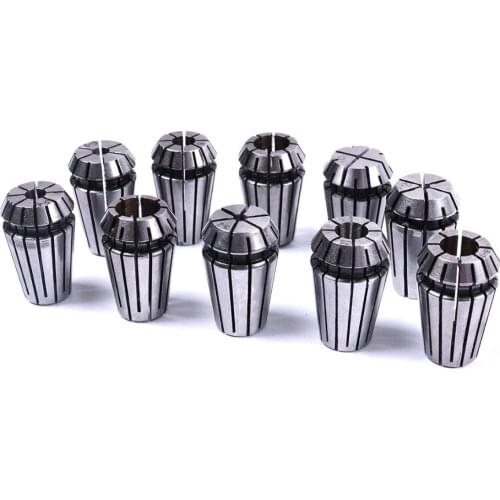 Professional 10Pcs/set ER16 1-10MM Precision Spring Collet Chuck Set Diameter 16mm For CNC Milling Lathe Tool Engraving Machine