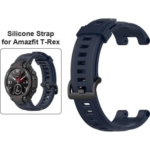 Smart Sports Watch Strap Silicone Wrist Band Solid Color Replacement Sports Strap for Huami Amazfit T-Rex Pro/Amazfit T-Rex