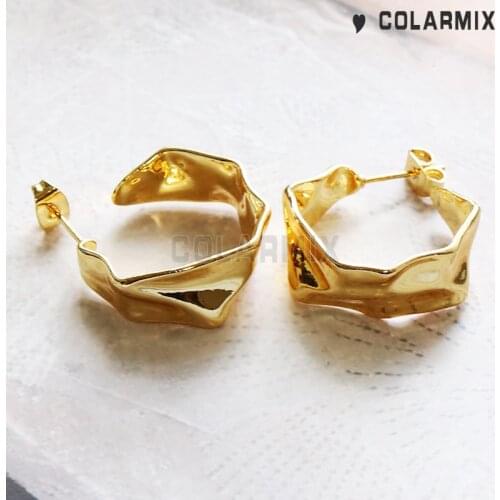 10 Pairs Geometric Hoop earrings not fade color metal jewelry fashion jewelry for women 51077