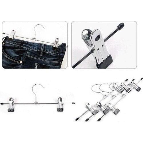 Modern Direkstoktan Metal Pants Hanger Width Adjustable Clip-On-10 Pcs
