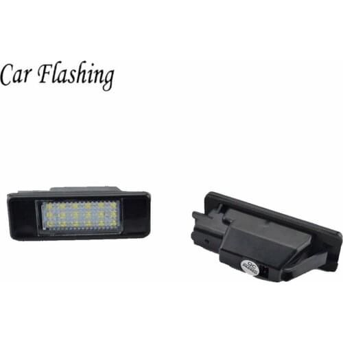 2Pcs Error Free 18 LED License Plate Light for Peugeot 207 308 Citroen Berlingo C2 C3 Pluriel Baujahr 2004-2009 C4 C5 C6 DS3 P12