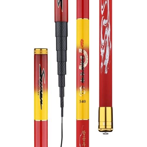 3.6m-9.0m Fishing Rod Carbon Fiber Hand Pole Short Section Carp Wedkarstwo Olta Super Light and Super Hard Fishing Stick Pesca