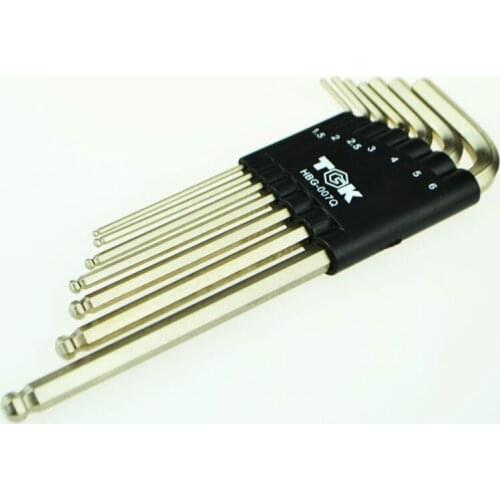 Inner six angle wrench set 7 set metric flat ball head inner six angle wrench