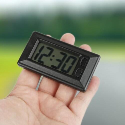 High Quality Self-Adhesive LCD Digital Clock Auto Car Truck Dashboard Date Time Calendar Black Vehicle Electronic Clock
