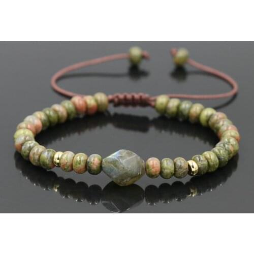 Boho Amazonite Abacus Beads Bracelet Women Natural Stone Moonstone Men Bracelet For Couples Man Jewelry Beads Pulsera Tobilleras