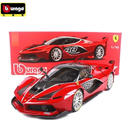 1:18 Bburago FXX K Red Black White Refined Version Hardcover Racing Car High Simulator Alloy Metal Model Car