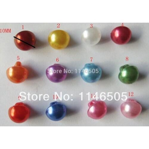 200pcs Fashion Pearl Button Shirt Buttons Round Sewing Mixed Color 10mm Garment Accessory scrapbooking products zk0110