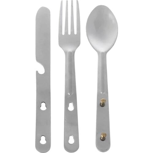 3pcs Camping Cookware Portable Tableware Spoon Fork Knife Picnic Utensils Sets