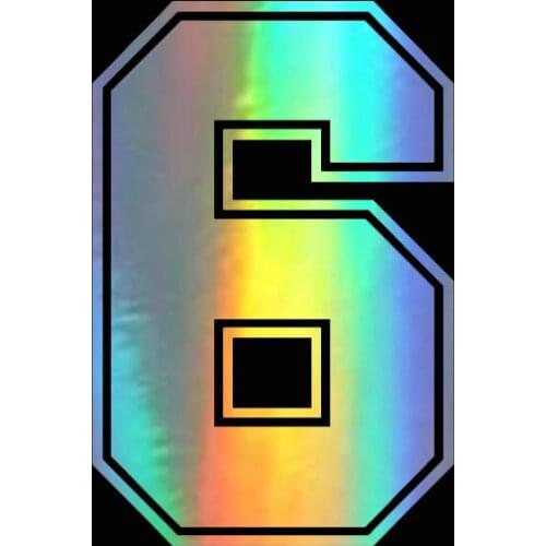 ChienHow number 6 Vinyl Funny Car Stickers 3D JDM Stickers on Auto Motorcycle Accessories Stickers