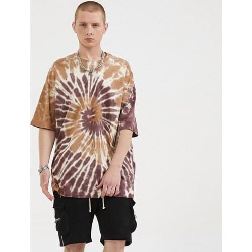 Summer new fashion tees mens tie-dye tshirt high street popular high quality t shirts for men