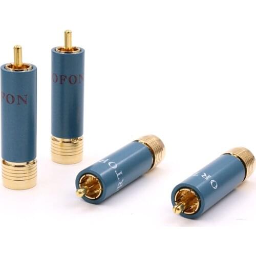 HIFI audio speaker cable rca plug gold plated Interconnect terminal jack