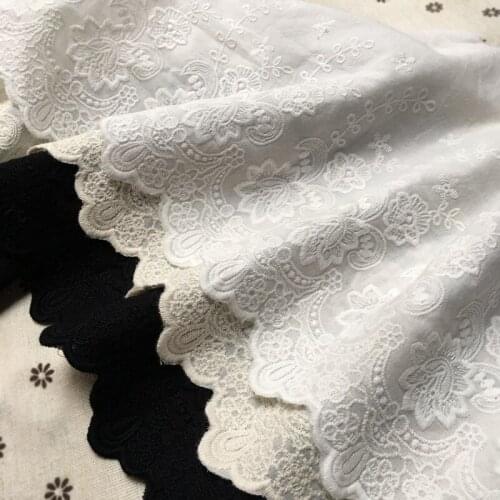 Buy 2 meters and get 1 meter free of high-quality cotton lace, all cotton embroidery, manual DIY accessories and skirts