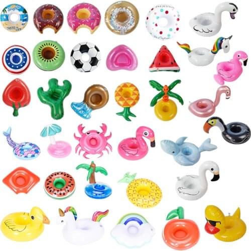 Air Mattresses for Cup Inflatable Flamingo Drinks Cup Holder Pool Floats Bar Coasters Floatation Devices Holder Baby Bath Toy