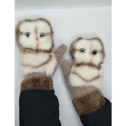 Cute warm animal gloves kids funny gloves winter children cartoon mittens for students big girls boys women