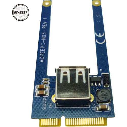 Mini PCI-E USB 2.0 Adapter Mini PCIE PCI Express to USB Converter