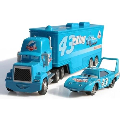 Disney Pixar Cars 2 3 Mack Uncle No.43 King Diecast Metal Plastic alloy Toy Car model for children gift 1:55 Brand New In Stock
