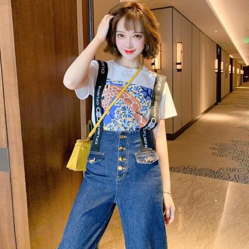 Animal print fashion versatile round neck short sleeve casual T Womens T-shirt 2021 Spring new