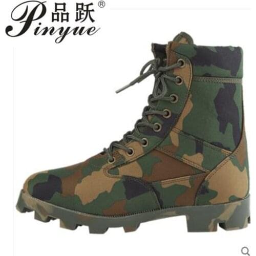 Men Boots Ankle Rubber Military Combat Tactical Boots Camouflage Mens Sneakers Casual Shoes Outdoor Work Safety Boots