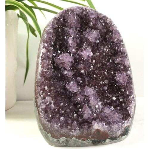 Natural amethyst gemstone meditation Healing crystal cluster specimen home decoration geode