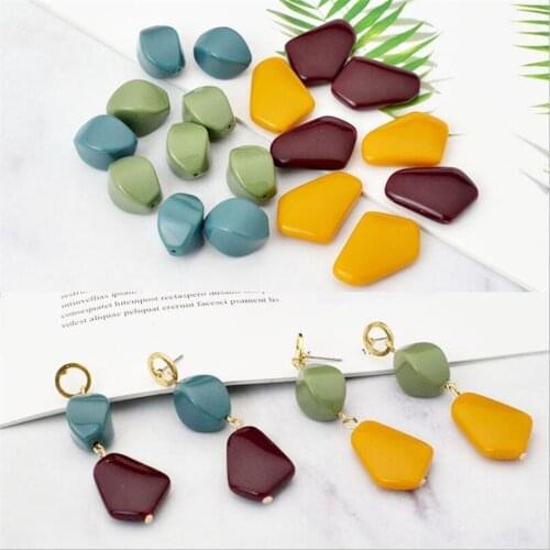 10pcs/lot New Creative Resin Irregular Water Drop Connectors For DIY Fashion Earrings Beads Charm Jewelry Making Accessories