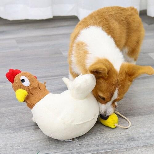 Plush Hen Lay Egg Dog Sniffing Mat Hide Food Training Puppy Stress Release Pad Puppy Pet Interactive Training Dog Toy
