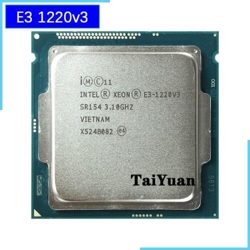 Intel Xeon E3-1220 v3 E3 1220v3 E3 1220 v3 3.1 GHz Quad-Core Quad-Thread CPU Processor 80W LGA 1150