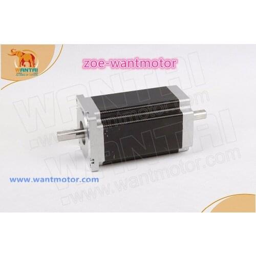 Recommend!1pcWantai Nema34 Stepper Motor WT86STH118-6004B dual shaft 1232oz-in 5.6A 118mm CE ROHS ISO Printer Plastic Foam Mill