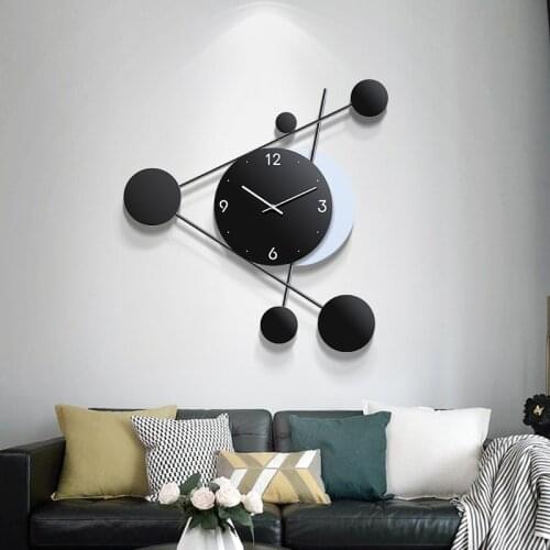 Nordic modern minimalist wall clock living room creative trend atmosphere dining room home decoration wall hanging table clock