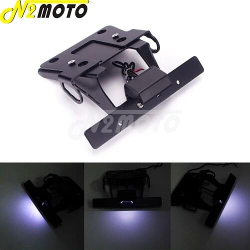 Motorcycle CNC Taillight Tail Brake License Plate Light Mounting Bracket Holder w/ LED Light For KAWASAKI Z 900RS 2018-2020