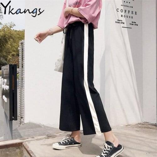 Women Harajuku Womens Sports Baggy Pants Trousers Casual Purple Pants Joggers Women Elastic High Waist Harem Pants Sweatpants