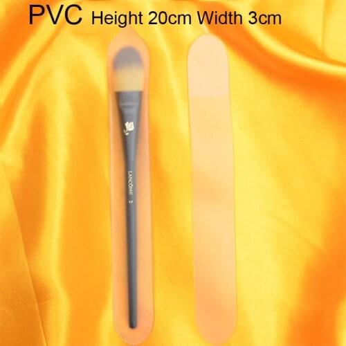 10pcs Makeup Cosmetic Brushes Pen Guard Sheath PVC Storage Bag Protector Brush Cover 20x3cm