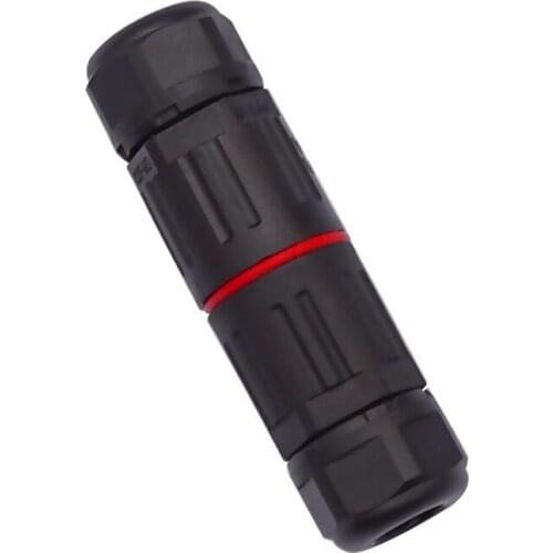 10Pcs IP68 Waterproof Straight Connector Junction Box Electrical Wire Cable 3 Pin Connector Outdoor Plug Socket Terminal Block