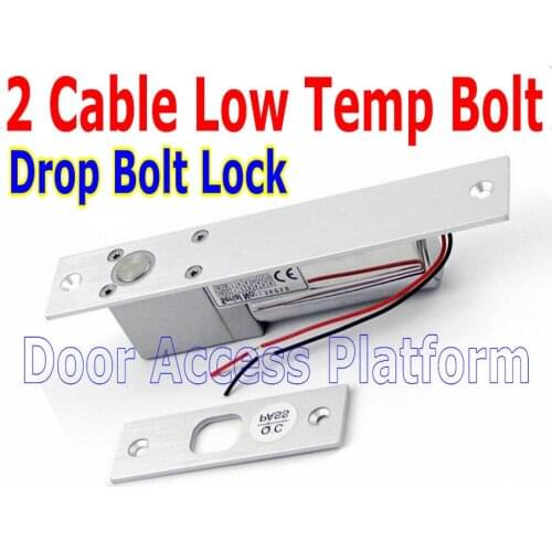 2 Cables Standard Low Temperature Electric Drop bolt lock for access control system, Door Inside Bolt part bracket home safe