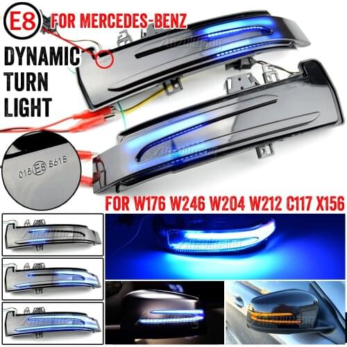 2pcs Dynamic Led Side Mirror Sequential Turn Signal Lights For Mercedes Benz A/B/C/E/S/CLA/GLA/GLK/CLS Class W176 W246 W204