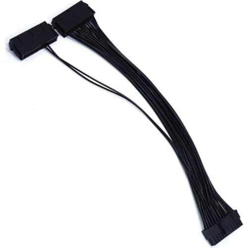 24Pin Power Supply Synchronizer Male To Female ATX Mining 32cm 24Pin Dual PSU Extension Cable for Computer Adaptor for Mining