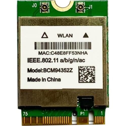 Wireless Hackintosh Bcm94352Z Bcm94360Ng WiFi Card Ngff M.2 1200 Mbps Bluetooth 4.0 Ngff 802.11Ac WLAN Adapter Dw1560