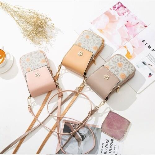 Brand Single Shoulder Pocket Wallet Pouch Case Bag Messenger Bag Female Purse Card Cell Phone Pocke