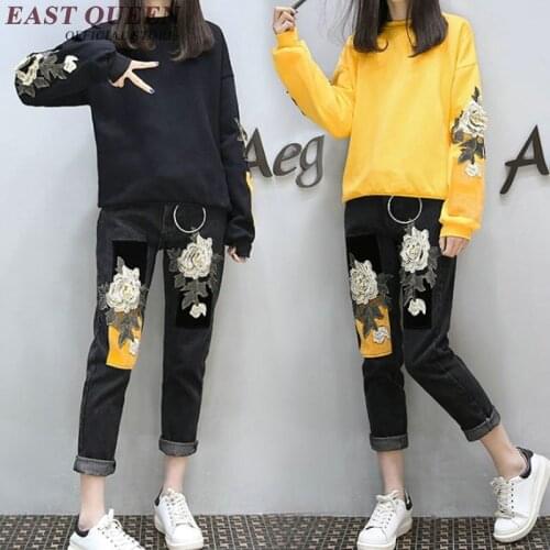 Pantsuit women autumn fashion womens two piece sets 2018 pant suits floral NN0996 C