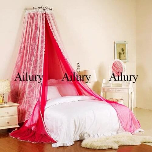 Mosquito net holder.lace bed mantle European court princess bed mantle of yarn,rack hooks&,ron bed mantle