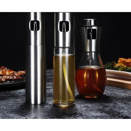 LMETJMA Olive Oil Sprayer Dispenser with Funnel Refillable Glass Vinegar Oil Spray Dispenser For BBQ Grilling Cooking KC0296