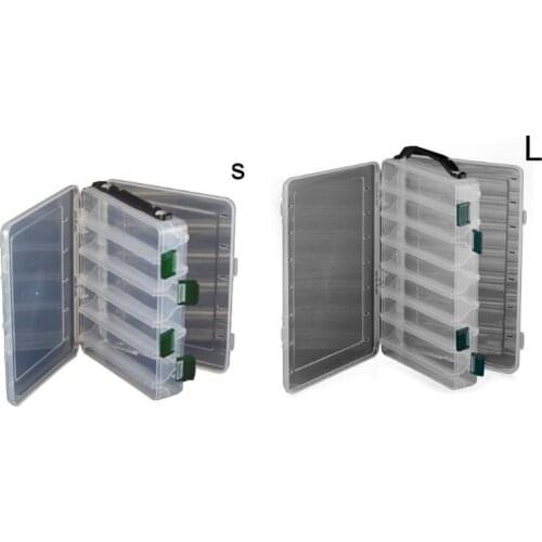 Double-sided Fishing Lure Boxes Fishing Tackle Bait Storage Case Trays Accessory Waterproof Seal Thicker Plastic Hooks Organizer