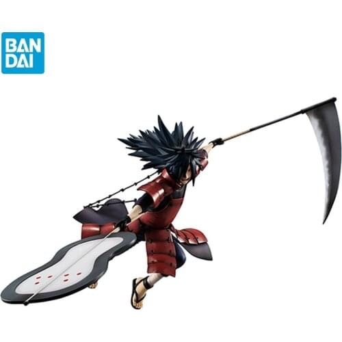 Original BANDAI MegaHouse Naruto Shippuden Uchiha Madara PVC Japan Anime Figurine Action Figures Collection Model Gift Kids Toys