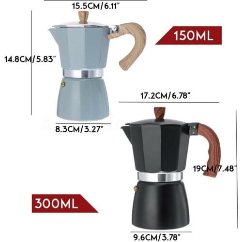 Kitchen Aluminum Mocha Espresso Percolators Pot Coffee Maker Portable Home Italian Style Coffee Maker Percolat Stove Top Kettle